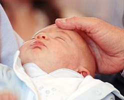 Pcture of baby being baptised